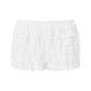 Womens Multi Layer Ruffle Lace Bloomers Elastic Waist Scalloped Lace Shorts Beach Holiday Daily Wear Cute Casual Bottoms