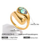 18K Gold Plated Stainless Steel Geometric Fashion Ring Waterproof Anti Allergic colorfast Fashion Jewelry Unisex 2024