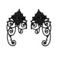 1Pair Gothic Punk Black Hollow Ear Cuff Earrings for Women Vintage Elf Fairy Clip Earrring Halloween Jewelry Accessories Gift