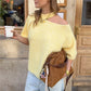 Vintage Fluffy Asymmetrical Cold Shoulder Knit Top Hollow Choker Neck Loose Casual Women French Daily Sweater Blouse