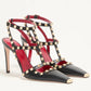 2026 Women's Rivet Low Heel Square Head Stiletto Sandals Fashion Show Party Summer Women's High Heel Sandals