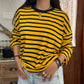 Autumn Spring Long Sleeve Striped T-Shirts Women Basic Casual Tops Female Cozy Loose Blouse Tees Harajuku T Shirt New