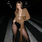 Woman Sheer Mesh Blouses Shirts Elegant Sexy Draped Front Long Sleeve Deep V Neck Backless Tops Fall 2026