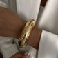 3 Style Creative Big Imitation Pearl Cuff Bracelet Women Trend 2025 Punk Heavy Metal Chunky Spring Bangle Steampunk Men