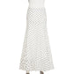 Polka Dot Floor-length Chiffon Skirt French Style Ruffled Mesh A-line Skirts Elegant Maxi Bottoms High Waist Streetwear