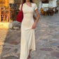 Asymmetrical Cutout sexy Midi Dress Women Short Sleeve Diagonal Neck Ruched Waist Irregular Hem Bodycon Long Dress
