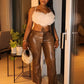 Backless Furs Tank Top Women Sexy Fashion Halter Bandages Elegant Simple Party Clubwear Trend High Street Hottie Vest
