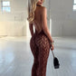 Lace Backless Sexy Jumpsuit Women Rompers Halter Off-shoulder Sleeveless Skinny Club Party Jumpsuits Female Clothes