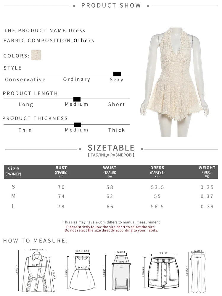 Jacquard Dress Women Halter v-Neck Backless Lace Skinny Folds Sleeveless Elegant Fashion Prom Party Chic Mini Bodycon