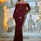 Off-shoulder Long Sleeve Sexy Maxi Dress For Women Fashion Strapless Backless Draped Bodycon Club Party Long Dress