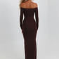 Women Off Shoulder Long Sleeve Sexy Maxi Dress Bodycon Backless Mermaid Dress Elegant Party Club Evening Long Dress