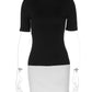 Sexy Half High Collar Half Sleeve Patchwork Mini Dress Women Slim Elegant High Waist Dress Streetwear Female Clothes