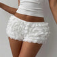 Women Ruffle Lace Bloomers Multi Layered Floral Lace Trim Mini Shorts Elastic Waist Cute Pettipants Y2K Lolita Underwear