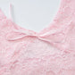 See Through Pink Lace Deep V Halter Backless Crop Top Trending Sexy Tank Tops Women Y2k Fashion Clothes