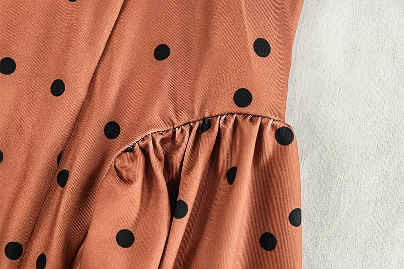 Polka Dot Print Mini Dress Women Halter Deep V-Neck Backless Sleeveless Midnight Party Ruched Elegant Skinny Clubwear