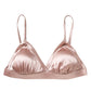 93.8% Real Mulberry Silk Women's Bralette Wireless Bra Triangle Cups Removable Padded Wire Free Lightly Lined Everyday