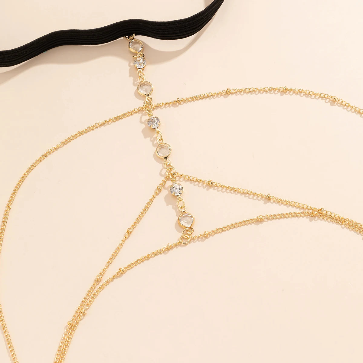 Bohemian Elastic Band Leg Thigh Chain Women Beach Sexy Long Tassel Multilayer Adjustable Body Jewelry Dress Decorate