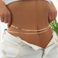 Sexy Flat Snake Chain Waist Belly Belt for Women Summer Beach Bikinis Simple Body Chain Festival Jewelry Accessories