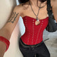 Party Coquette Tank Top Women Hollow Rivet Classic Trend Sleeveless Stretch Skinny Midnight Sexy Christmas Club Vests