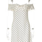 Polka Dot Off-shoulder Sexy Mini Dress Women Elegant White Strapless Backless Sleeveless Club Party Dresses Female