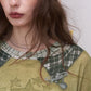 Plaid Patchwork Fake Two-Piece Sweatshirt with Star Print for Women