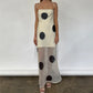 Women Polka Dot Maxi Dress Spaghetti Strap Sheer Mesh Long Dress Sexy Sleeveless Backless Elegant Summer Dresses