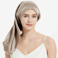 100% Mulberry Silk Bonnet Sleep Hair Cap Long Bonnets with Elastic Tie Band Adjustable Straps for Long Curly Dreadlock Braid
