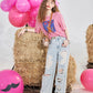 Cartoon Cat Print T-Shirt for Women, Cute Graphic Tee with Fun Text Detail, Casual Pink Summer Top for Daily Outfits