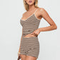 Casual Women's Y2K Striped Pajama Set Fashion Slim Fit Tank Tops with Shorts Two Piece Soft Sleepwear Homwear