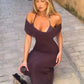 Women Halter Off Shoulder Mesh Maxi Dress Draped Ruched Bodycon Long Dress Elegant Evening Party Wedding Guest Dress