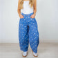 Women High Waist Polka Dot Wide Leg Cropped Pants Seam Detail Loose Straight Leg Ankle Trousers Vintage CasualStreetwear