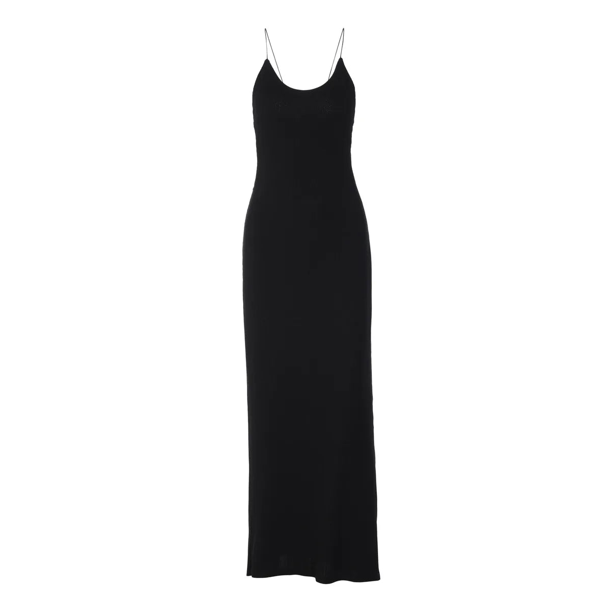 Open Back Spaghetti-strap Maxi Dress Elegant Sexy Women's Summer Dresses Black Gown Vacation Outfits