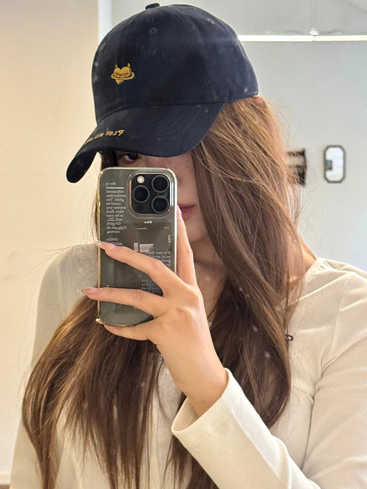 Streetwear Casual Baseball Cap with Unique Graphic Print and Lettering