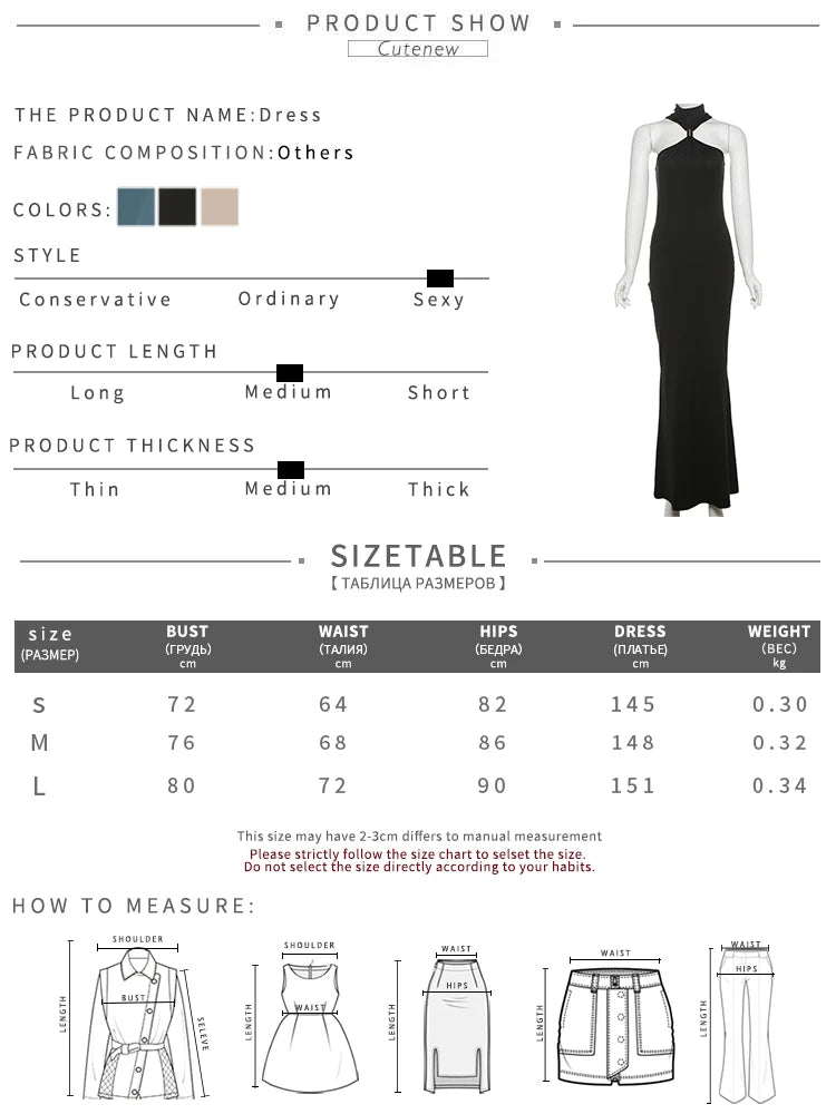 Metal Knots Sexy Slim Dress Women Elegant Summer Trend Halter Solid Folds Backless Sleeveless Banquet Party Bodycon
