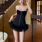 Wrap Chest Mini Dress Woman Mesh Patchwork Sexy Zip Backless High Waist Midnight Club Party Ruched Elegant Mini Bodycon