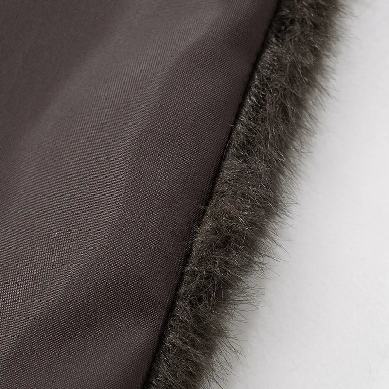 Turtleneck Furry Warm Vest Sleeveless Jacket Coat Faux Fur Top Women Trendy Winter Clothes