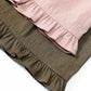 Women's Sweet Ruffle Hem Shorts with Elastic Drawstring Waist, Soft Solid Loose Wide Leg Culotte Shorts for Summer
