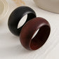 Vintage Retro Irregular Wood Bangles for Women Fashion Statement Creative Geometric Chunky Bracelets Couple Jewelry New