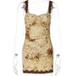 Leopard Print Summer Dresses 2026 Fashion Sexy Lace Trim Sleeveless Mini Bodycon Dress Woman Clothing
