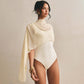 Seethru Mesh Asymmetric Shawl Sleeveless Bodysuits Elegant Woman Clothing 2026 Summer Tops