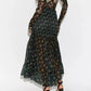 Coquette Star Print Maxi Skirt Women High Waist Smocked Tiered Ruffle Hem Semi Sheer Y2K Aesthetic Casual Streetwear
