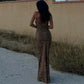Leopard Print Beach Party Dress Spaghetti Strap Low Cut Backless Maxi Long Dresses Vacation Outfits for Women