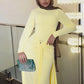 Elegant Long Sleeve Ruched Sexy Maxi Dress Women Gown Autumn Fashion Draped Bodycon Long Dresses Female Clothing