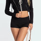 Women Summer Knit Shorts Casual Solid Color Fold Over Elastic Waist Short Pants for Vacation Beach Club Streetwear
