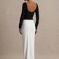Long Sleeve Backless Sexy Maxi Dress Women Gown Fashion Patchwork High Waist Draped Ruched Club Party Long Dresses