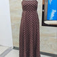Women's Summer Slip Dress Polka Dot Print Sleeveless Spaghetti Strap Backless Long A Line Dress with Pockets Beachwear