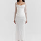 Elegant Sheer Long Sleeve Sexy Maxi Dress For Women Fashion Mesh Strapless Backless Club Party Sexy Long Dress New