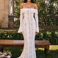 Lace Off-shoulder Sexy Maxi Dress Women Strapless Backless Long Sleeve Bodycon Evening Club Party Long Dress Elegant