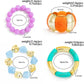 4 Styles Vintage Acrylic Bangles for Women 2026 New Daily Stacking Resilient Bracelets Couple Jewelry Accessories