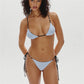 Women Two Piece Swimsuits Bikini Bathing Suits Swimwear Sleeveless Dots Print Bra and Low Waist Thong Sets Beachwear
